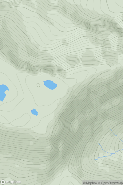 Thumbnail image for Beinn a' Chapuill [Glen Shiel to Loch Hourn and Loch Quoich] showing contour plot for surrounding peak